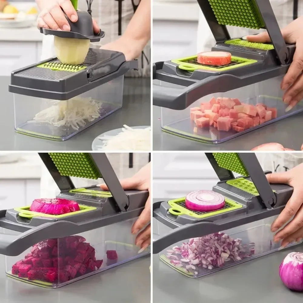 Multifunctional Vegetable Chopper Handle Food Grate Food Chopper  14/16