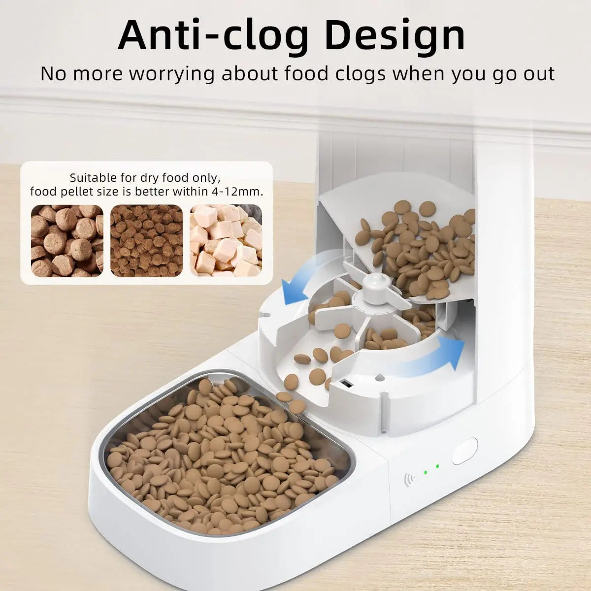 ROJECO Automatic Cat Feeder Pet Smart WiFi Cat Food