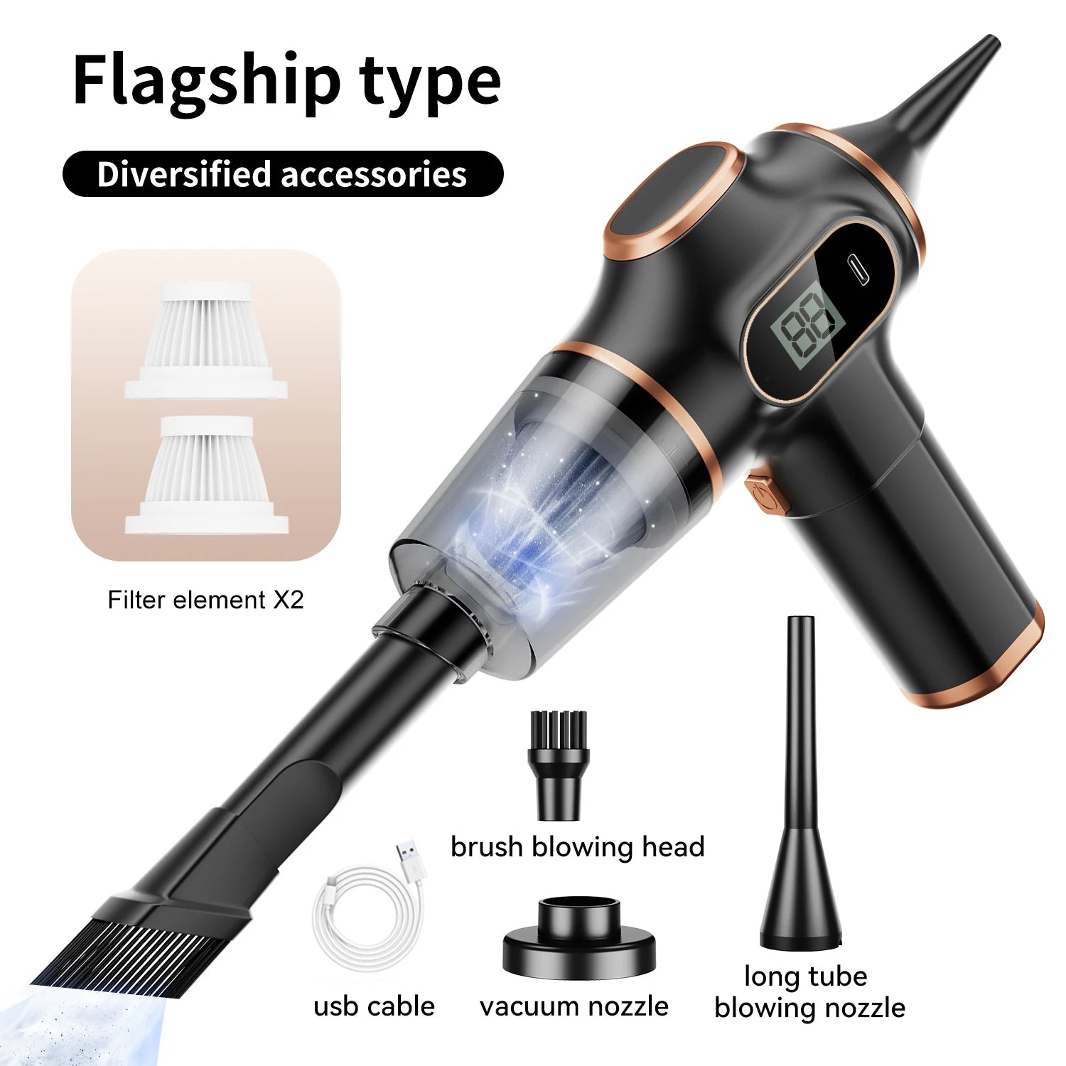 NEW ABS Wireless Car Vacuum Cleaner Home Appliance Sofa