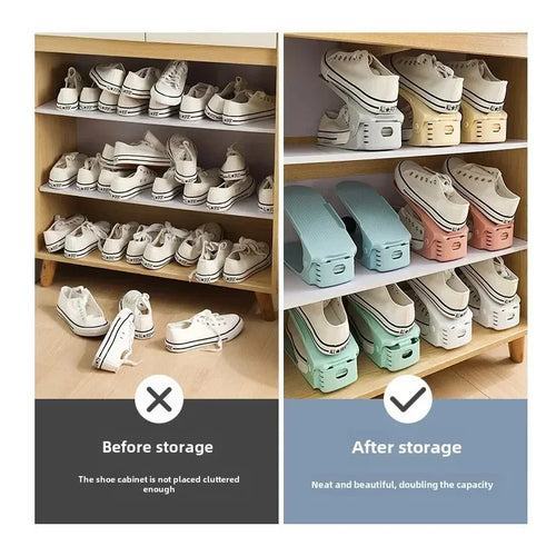 10Pcs Shoe Stacker Adjustable Shoe Slots Organizer Shoes
