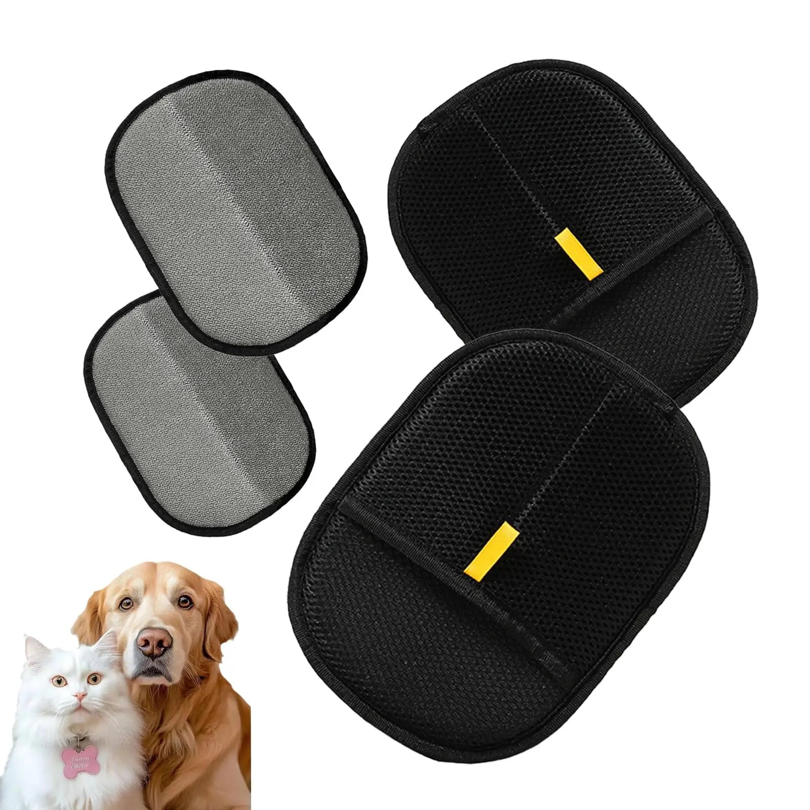 Pet Hair Remover Brushing Gloves – Remove Fur from Clothing, Furniture, Car Seats