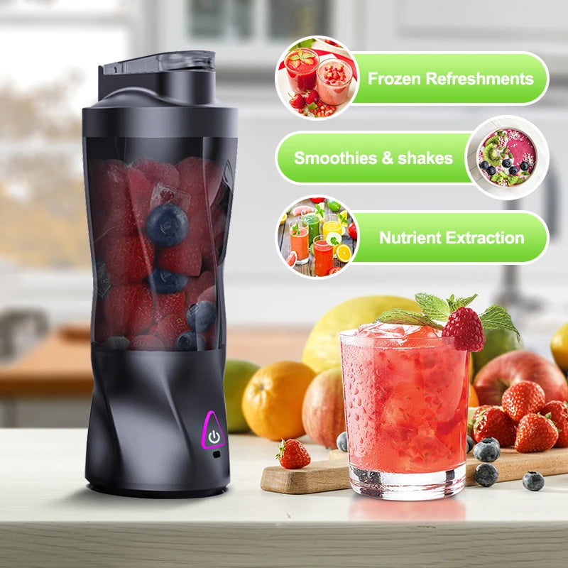 Electric Portable Juicer Fresh Fruit Mixer 700ML Multifunctional